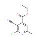Ethyl 2-chloro-3-cyano-6-methylisonicotinate (CAS 40108-12-1) - chemical structure image