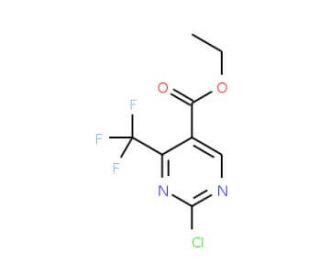 Ethyl 2-chloro-4-(trifluoromethyl)pyrimidine-5-carboxylate (CAS 187035-79-6) - chemical structure image