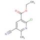 Ethyl 2-chloro-5-cyano-6-methylnicotinate (CAS 75894-43-8) - chemical structure image