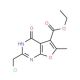 ethyl 2-(chloromethyl)-6-methyl-4-oxo-3,4-dihydrofuro[2,3-d]pyrimidine-5-carboxylate - chemical structure image