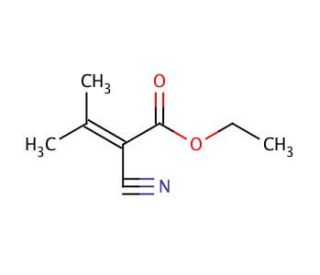 Ethyl 2-cyano-3-methyl-2-butenoate (CAS 759-58-0) - chemical structure image