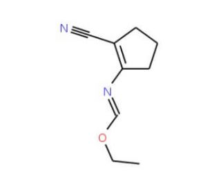 ethyl (2-cyanocyclopent-1-en-1-yl)imidoformate - chemical structure image