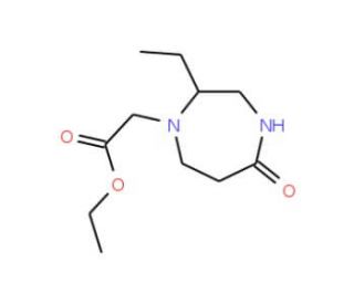 Ethyl (2-ethyl-5-oxo-1,4-diazepan-1-yl)acetate - chemical structure image