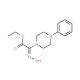 Ethyl 2-(hydroxyimino)-2-(4-phenylpiperazino)-acetate - chemical structure image