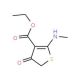 Ethyl 2-(methylamino)-4-oxo-4,5-dihydro-3-thiophenecarboxylate (CAS 886360-78-7) - chemical structure image