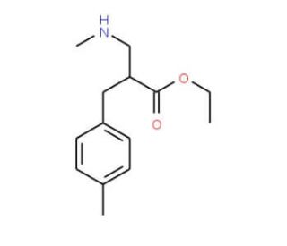 Ethyl 2-methylaminomethyl-3-p-tolyl-propionate (CAS 886366-02-5) - chemical structure image
