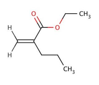 Ethyl 2-propylacrylate (CAS 3550-06-9) - chemical structure image