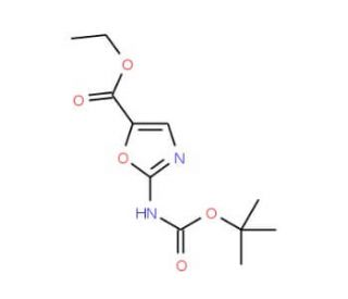 Ethyl 2-(t-butoxycarbonylamino)oxazole-5-carboxylate (CAS 941294-50-4) - chemical structure image