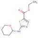 Ethyl 2-(tetrahydro-2H-pyran-2-ylamino)-1,3-thiazole-5-carboxylate (CAS 1029088-17-2) - chemical structure image