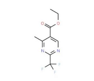 Ethyl 2-(trifluoromethyl)-4-methyl-5-pyrimidine carboxylate (CAS 306960-67-8) - chemical structure image