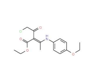 Ethyl (2E)-2-(chloroacetyl)-3-[(4-ethoxyphenyl)amino]but-2-enoate - chemical structure image