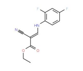 ethyl (2E)-2-cyano-3-[(2,4-difluorophenyl)amino]prop-2-enoate - chemical structure image