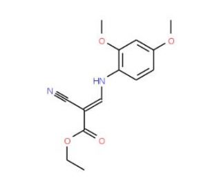 ethyl (2E)-2-cyano-3-[(2,4-dimethoxyphenyl)amino]prop-2-enoate - chemical structure image