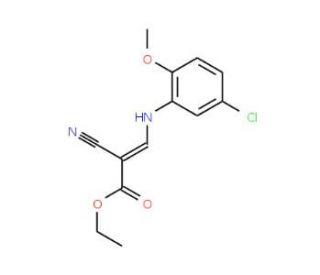 ethyl (2E)-3-[(5-chloro-2-methoxyphenyl)amino]-2-cyanoprop-2-enoate - chemical structure image