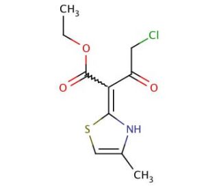 ethyl (2E)-4-chloro-3-hydroxy-2-(4-methyl-1,3-thiazol-2-yl)but-2-enoate - chemical structure image