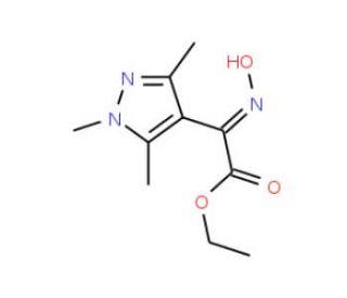 Ethyl (2E)-(hydroxyimino)(1,3,5-trimethyl-1H-pyrazol-4-yl)acetate - chemical structure image