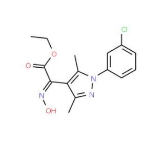 ethyl (2Z)-[1-(3-chlorophenyl)-3,5-dimethyl-1H-pyrazol-4-yl](hydroxyimino)acetate - chemical structure image