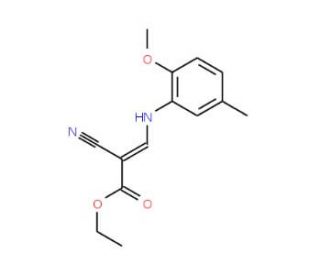 ethyl (2Z)-2-cyano-3-[(2-methoxy-5-methylphenyl)amino]prop-2-enoate - chemical structure image
