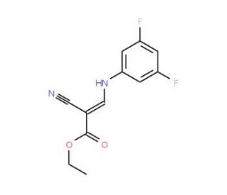 ethyl (2Z)-2-cyano-3-[(3,5-difluorophenyl)amino]prop-2-enoate - chemical structure image