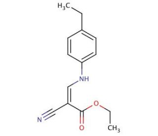 ethyl (2Z)-2-cyano-3-[(4-ethylphenyl)amino]acrylate - chemical structure image
