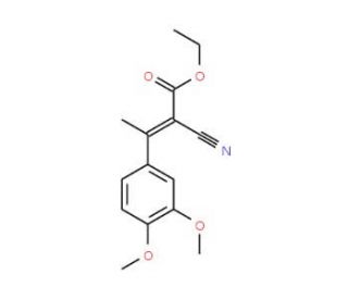 ethyl (2Z)-2-cyano-3-(3,4-dimethoxyphenyl)but-2-enoate - chemical structure image