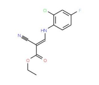 ethyl (2Z)-3-[(2-chloro-4-fluorophenyl)amino]-2-cyanoprop-2-enoate - chemical structure image