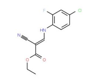 ethyl (2Z)-3-[(4-chloro-2-fluorophenyl)amino]-2-cyanoprop-2-enoate - chemical structure image