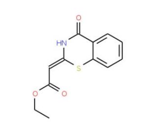ethyl (2Z)-(4-oxo-3,4-dihydro-2H-1,3-benzothiazin-2-ylidene)acetate - chemical structure image