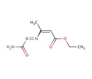 ethyl 3-[(aminocarbonyl)diazenyl]but-2-enoate - chemical structure image