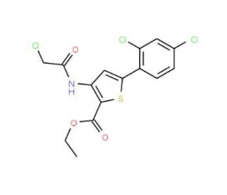 ethyl 3-[(chloroacetyl)amino]-5-(2,4-dichlorophenyl)thiophene-2-carboxylate - chemical structure image