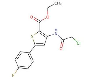 ethyl 3-[(chloroacetyl)amino]-5-(4-fluorophenyl)thiophene-2-carboxylate - chemical structure image