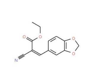 Ethyl 3-(1,3-benzodioxol-5-yl)-2-cyanoacrylate (CAS 2286-56-8) - chemical structure image