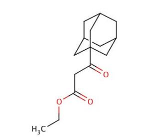Ethyl 3-(1-adamantyl)-3-oxopropionate (CAS 19386-06-2) - chemical structure image