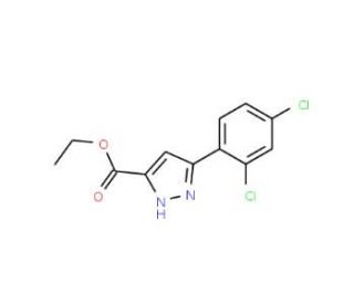 ethyl 3-(2,4-dichlorophenyl)-1H-pyrazole-5-carboxylate - chemical structure image
