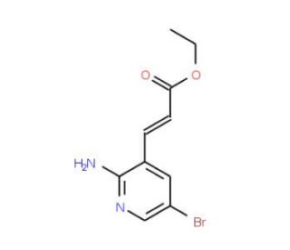 Ethyl 3-(2-amino-5-bromo-3-pyridyl)acrylate (CAS 943419-35-0) - chemical structure image