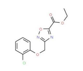 Ethyl 3-(2-chlorophenoxy)methyl-1,2,4-oxadiazole-5 carboxylate - chemical structure image