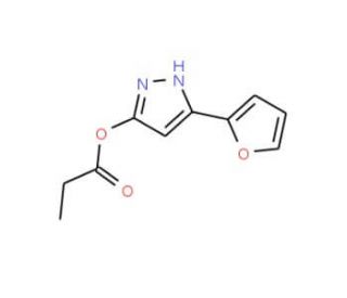 Ethyl 3-(2-furyl)-1H-pyrazole-5-carboxylate (CAS 33545-44-7) - chemical structure image