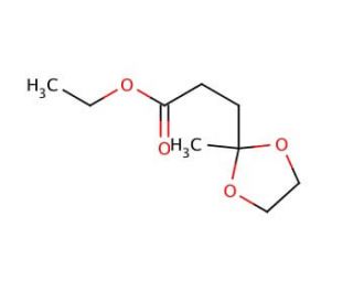 Ethyl 3-(2-methyl-[1,3]dioxolan-2-yl)propanoate (CAS 941-43-5) - chemical structure image