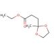 Ethyl 3-(2-methyl-[1,3]dioxolan-2-yl)propanoate (CAS 941-43-5) - chemical structure image