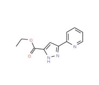Ethyl 3-(2-pyridinyl)-1H-pyrazole-5-carboxylate (CAS 174139-65-2) - chemical structure image