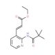 Ethyl 3-(2-trimethylacetamido-3-pyridyl)acrylate (CAS 882029-13-2) - chemical structure image