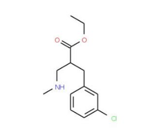 Ethyl 3-(3-chloro-phenyl)-2-methylaminomethyl-propionate - chemical structure image