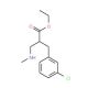 Ethyl 3-(3-chloro-phenyl)-2-methylaminomethyl-propionate - chemical structure image