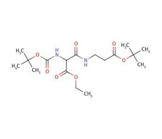 Ethyl 3-(3-tert-Butoxy-3-oxopropylamino)-2-(N-boc-amino)-3-oxopropanoate (CAS 1076200-11-7) - chemical structure image
