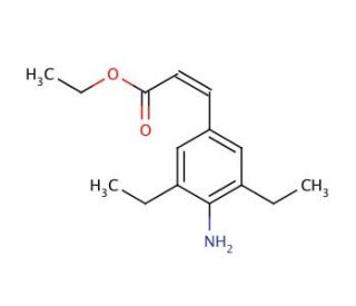 Ethyl 3-(4-Amino-3,5-diethylphenyl)acrylate (CAS 1076200-10-6) - chemical structure image