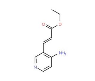Ethyl 3-(4-amino-3-pyridyl)acrylate (CAS 104830-07-1) - chemical structure image