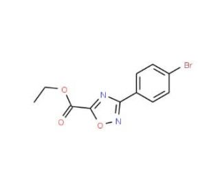 Ethyl 3-(4-bromophenyl)-1,2,4-oxadiazole-5-carboxylate (CAS 861146-12-5) - chemical structure image