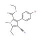 Ethyl 3-(4-bromophenyl)-4-cyano-5-ethyl-1-methyl-1 H-pyrrole-2-carboxylate - chemical structure image