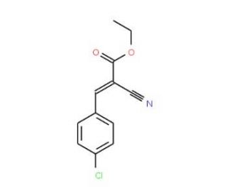 Ethyl 3-(4-chlorophenyl)-2-cyanoacrylate (CAS 2169-68-8) - chemical structure image