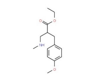 Ethyl 3-(4-methoxy-phenyl)-2-methylaminomethyl-propionate - chemical structure image